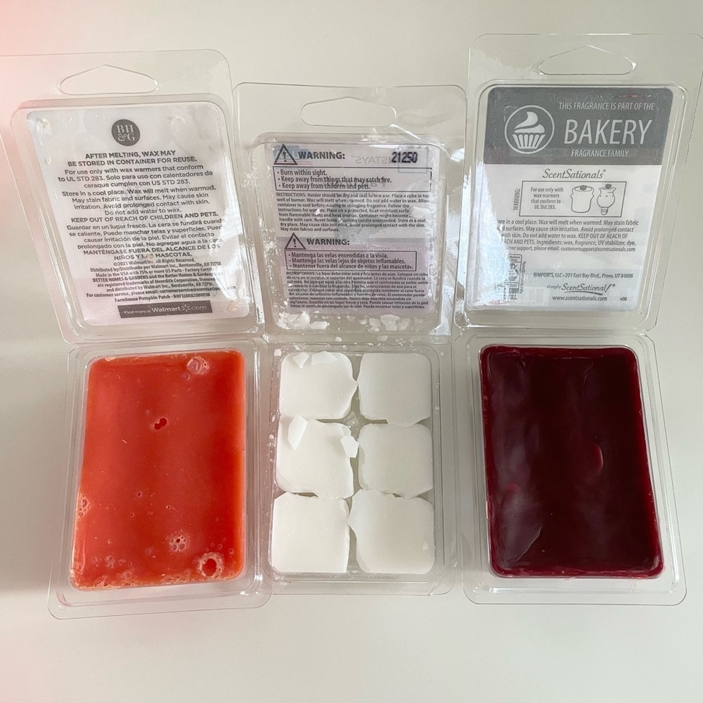 Pumpkin, Patchouli and Apple Pie Scented Melting Wax Cubes Bundle 3 Pack - Picture 6 of 11